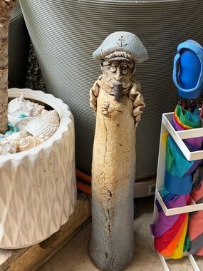 Robert Bob Black “people pots” series ceramic vase sculpture sea captain 1980’s